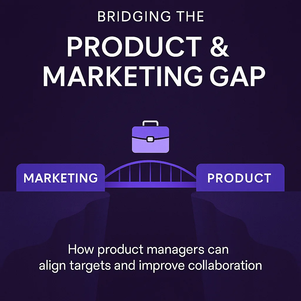 Illustration showing collaboration between Product and Marketing teams
